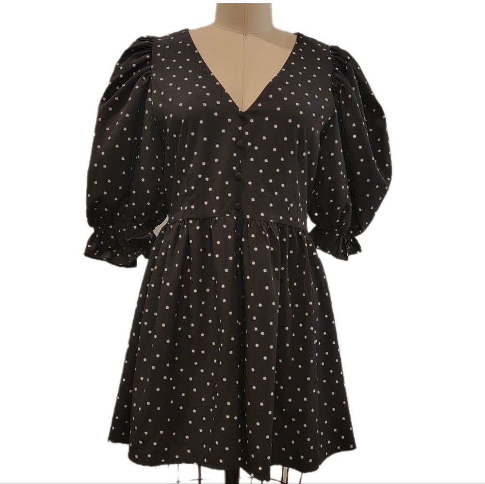 NASTY GAL COLLECTION DAISY PRINT MINI DRESS